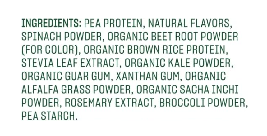 vega protein and greens powder ingredients