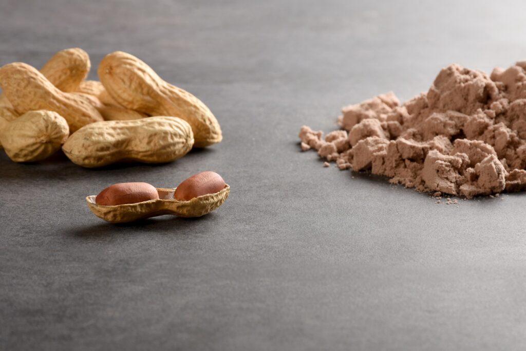 non-paleo-friendly protein powder with peanuts