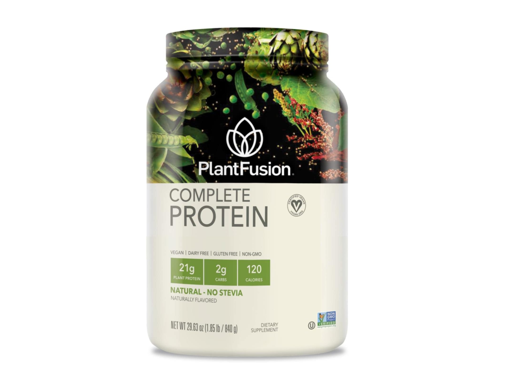 PlantFusion Complete Protein Powder Unflavored Natural No-Stevia