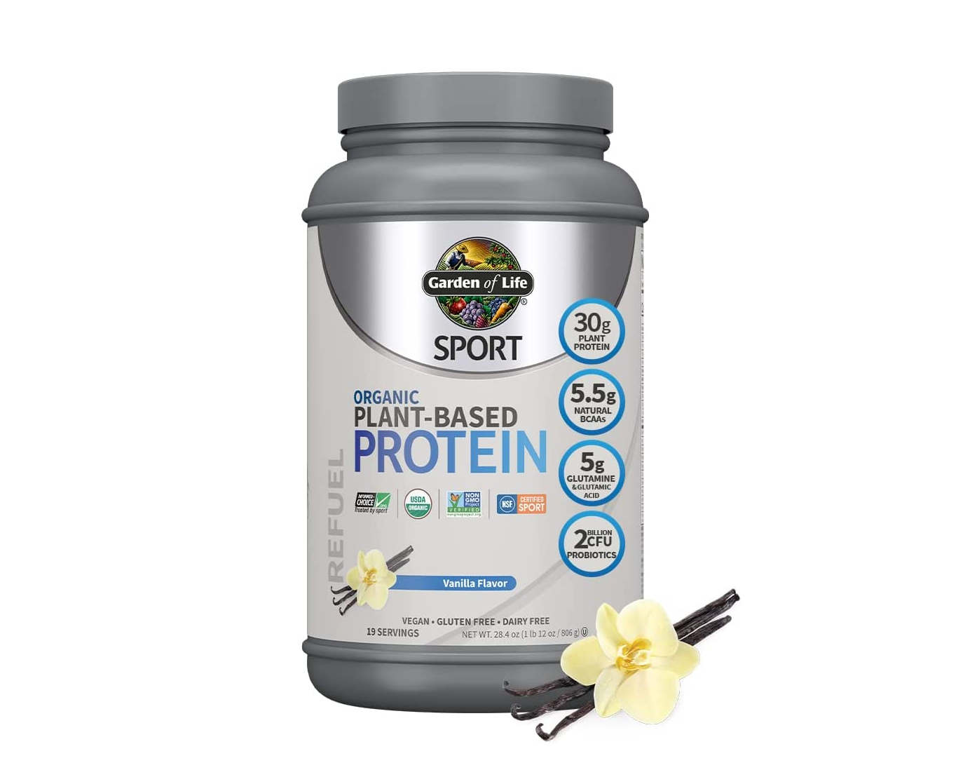 Garden of Life Sport Organic Vegan Protein Powder for Muscle Gain